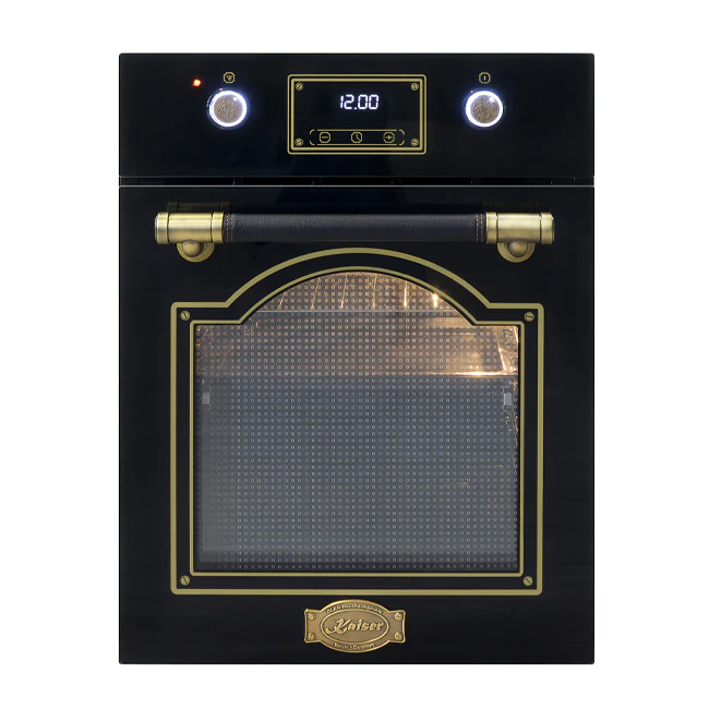 Art Deco 45cm Electric Oven & 58cm Free Zone induction Hob (Black) - Image 2