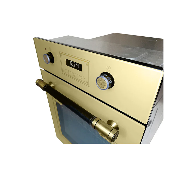 Art Deco 45cm Electric Oven & 60cm Cooker Hood (Ivory) - Image 3
