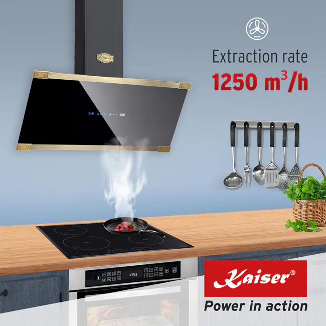 Art Deco 45cm Electric Oven & 90cm Cooker Hood (Black) - Image 12