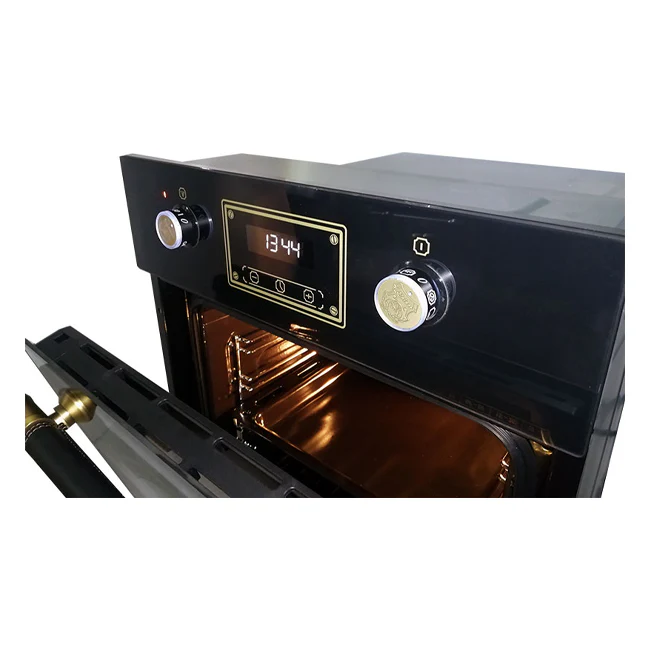 Art Deco 45cm Electric Oven & 90cm Cooker Hood (Black) - Image 6