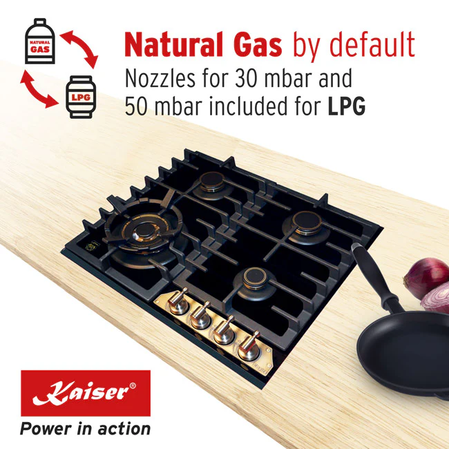 Art Deco 45cm Electric Oven & Empire 60cm Gas Hob (Black) - Image 12