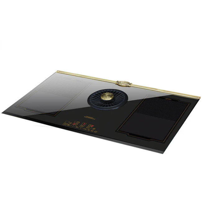 Art Deco 60cm Electric Oven & Downdraft Induction Hob Bundle (Ivory) - Image 11