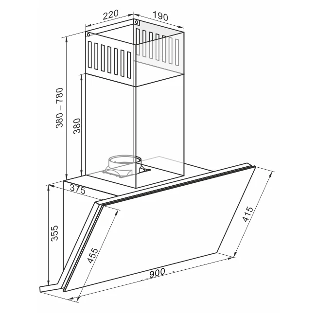 Avantgarde Pro 90cm Cooker Hood (Stainless Steel) - Image 4