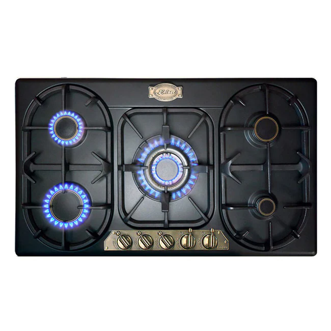 Empire 5 Burner Gas Hob & Chimney Cooker Hood Bundle (Black) - Image 3