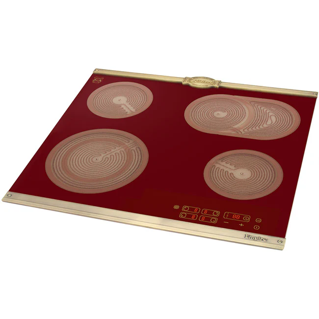 Empire 58cm Red Glass Ceramic Hob (Bordeaux Red) - Image 2