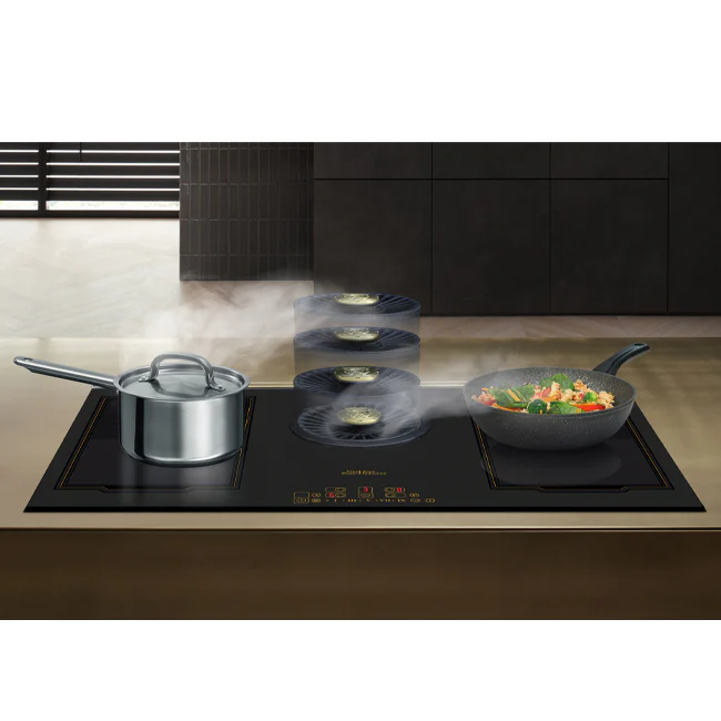 Empire 60cm Electric Oven & 90cm Downdraft Induction Hob (Ivory) - Image 15