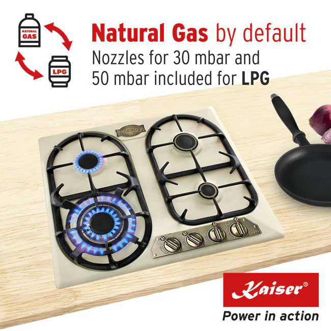 Empire 60cm Gas Hob (Ivory) - Image 4