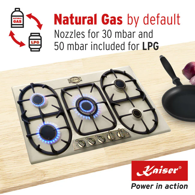 Empire Gas Oven & 5 Burner Gas Hob Bundle Ivory - Image 17