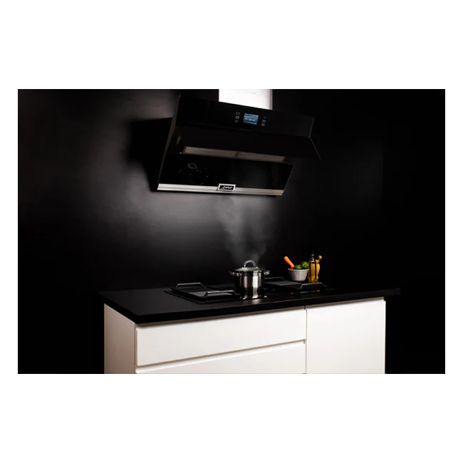La Perle Noire 60cm Pyrolytic Oven & 90cm TFT Cooker Hood (Black Moire) - Image 16