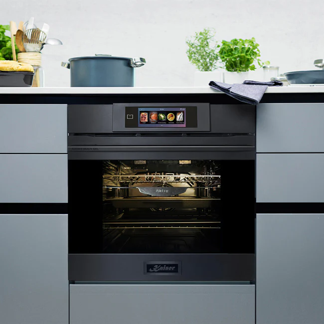 La Perle Noire Electric Oven, 90cm Induction Hob & Cooker Hood Bundle (Black Moire) - Image 3