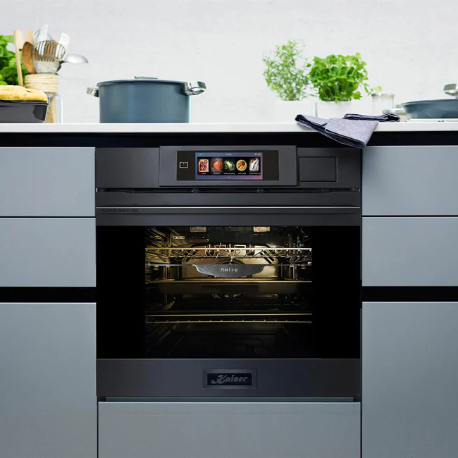 La Perle Noire Steam Oven, 58cm Induction Hob & Cooker Hood Bundle (Black Moire) - Image 7